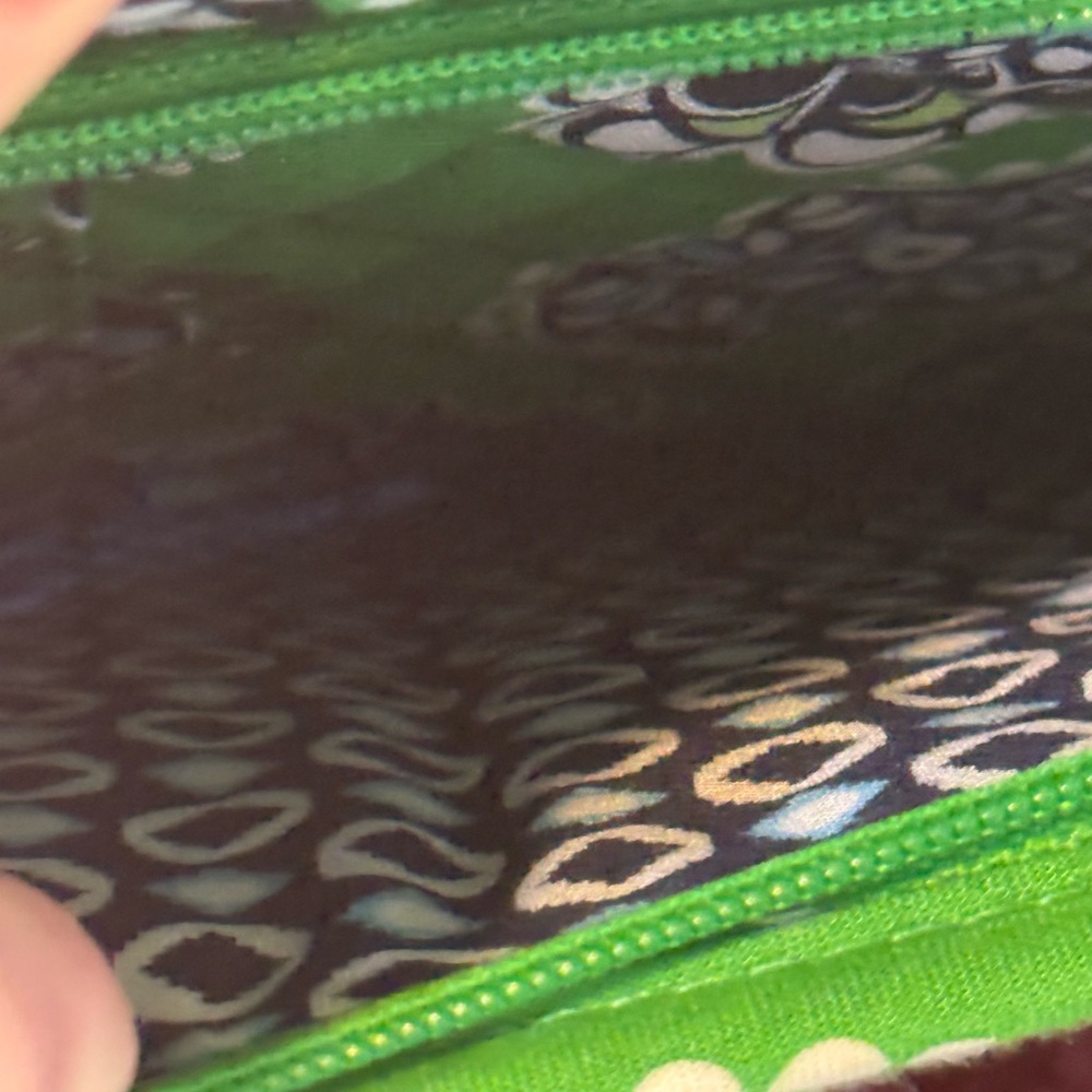 Vera Bradley Laptop Bag Cupcake Green Retired Cottagecore Polka Dots Mandela - Picture 4 of 16